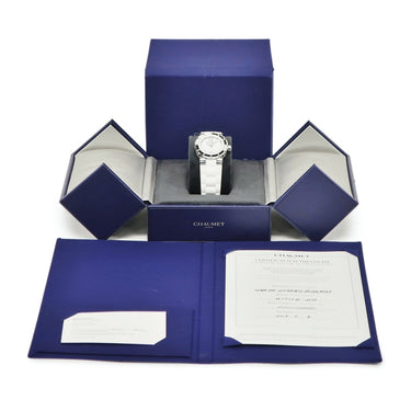 腕時計 ショーメ CHAUMET クラスワン W1722W-20W クオーツ レディース 純正ダイヤ ホワイト クォーツ デイト 3針 20周年記念モデル