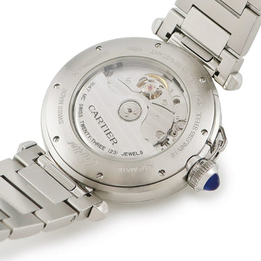 腕時計 カルティエ Cartier パシャ ドゥ カルティエ 41mm WSPA0009 自動巻き メンズ ギヨシェ 青針 ブルースティール デイト