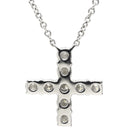 ハリーウィンストン Harry Winston ミニクロスペンダント PEDPREMCRMC プラチナシルバー Pt950 ダイヤモンド ネックレス 9P 9石