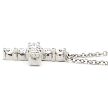 ハリーウィンストン Harry Winston ミニクロスペンダント PEDPREMCRMC プラチナシルバー Pt950 ダイヤモンド ネックレス 9P 9石