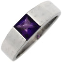 ノンブランド NON BRAND アメジスト リング ホワイトゴールド K18WG アメジスト リング 指輪 タンクリング 11号