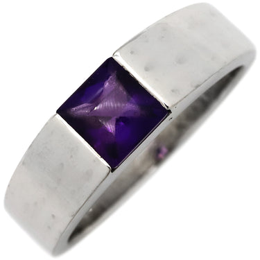 ノンブランド NON BRAND アメジスト リング ホワイトゴールド K18WG アメジスト リング 指輪 タンクリング 11号