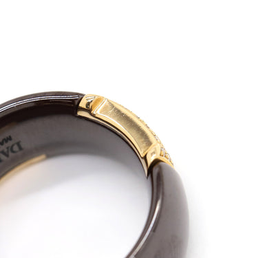 ダミアーニ DAMIANI Dアイコン ダイヤ D.ICON ピンクゴールドXブラウン K18PG ダイヤモンド セラミック リング 指輪 ディー アイコン 12.5号