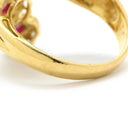 ノンブランド NON BRAND ルビー ダイヤ リング イエローゴールド K18YG ルビー ダイヤモンド リング 指輪 Au750 18K 18金 レッド 赤 13号