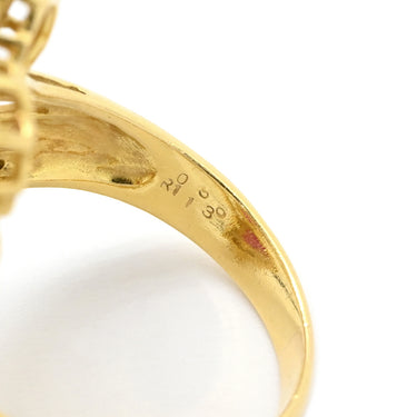 ノンブランド NON BRAND ルビー ダイヤ リング イエローゴールド K18YG ルビー ダイヤモンド リング 指輪 Au750 18K 18金 レッド 赤 13号