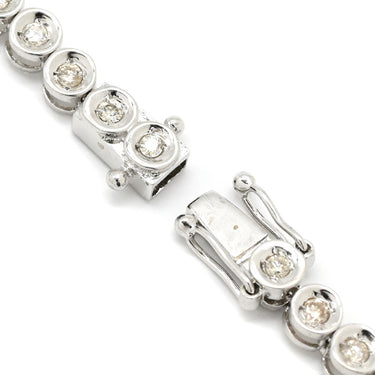 ノンブランド NON BRAND テニスブレスレット ホワイトゴールド K18WG ダイヤモンド ブレスレット ダイヤブレス