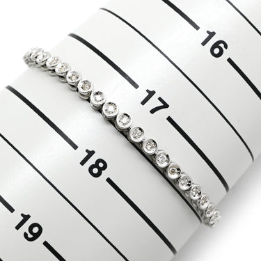 ノンブランド NON BRAND テニスブレスレット ホワイトゴールド K18WG ダイヤモンド ブレスレット ダイヤブレス