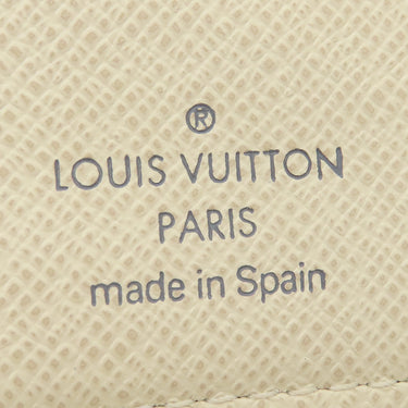 ルイヴィトン LOUIS VUITTON ポルトフォイユ マルコ N60018 ダミエアズール ダミエアズールキャンバス 二つ折り財布 ゴールド金具 白 グレー