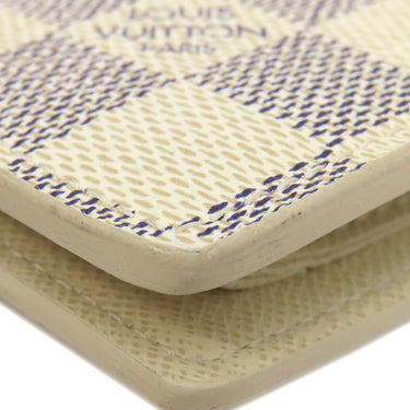 ルイヴィトン LOUIS VUITTON ポルトフォイユ マルコ N60018 ダミエアズール ダミエアズールキャンバス 二つ折り財布 ゴールド金具 白 グレー