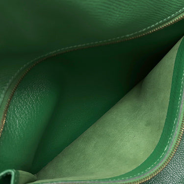 エルメス HERMES ケリー28 内縫い グリーン系 クシュベル 2WAYバッグ ゴールド金具 緑 ショルダー