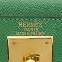 エルメス HERMES ケリー28 内縫い グリーン系 クシュベル 2WAYバッグ ゴールド金具 緑 ショルダー