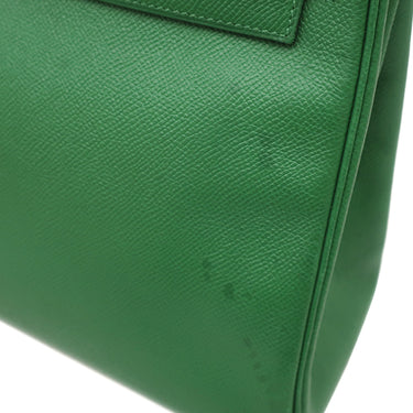 エルメス HERMES ケリー28 内縫い グリーン系 クシュベル 2WAYバッグ ゴールド金具 緑 ショルダー