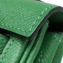 エルメス HERMES ケリー28 内縫い グリーン系 クシュベル 2WAYバッグ ゴールド金具 緑 ショルダー