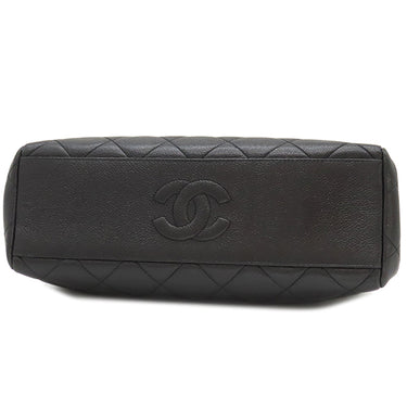 シャネル CHANEL マトラッセ がま口 チェーン ブラック キャビアスキン ハンドバッグ ゴールド金具 ヴィンテージ 黒