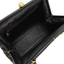 シャネル CHANEL マトラッセ がま口 チェーン ブラック キャビアスキン ハンドバッグ ゴールド金具 ヴィンテージ 黒