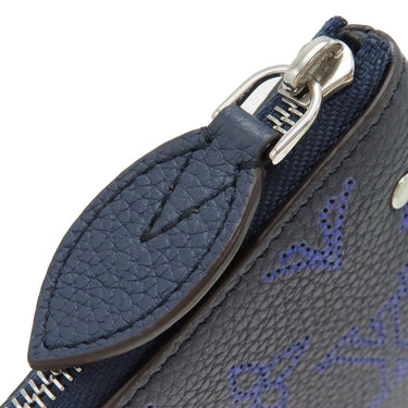 ルイヴィトン LOUIS VUITTON ポシェットクレ M81180 ネイビー モノグラムマヒナ コインケース シルバー金具 紺 グラデーション
