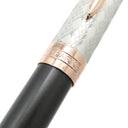パーカー PARKER ソネット プレミアム メタル＆グレイPGT 2119791 シルバーXピンクゴールドＸグレー ステンレス GP 真鍮 ラッカー ボールペン 中字 黒インク 筆記確認済み