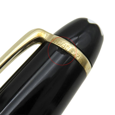 モンブラン Montblanc マイスターシュテュック ゴールドコーティング クラシック ブラック×ゴールド GP プレシャスレジン ボールペン ゴールド金具 インク切れ 黒