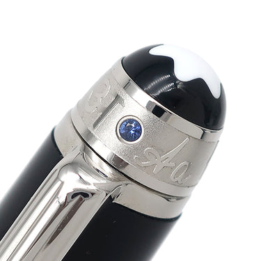 モンブラン Montblanc ユニセフエディション2017 マイスターシュテュック #145 レジン クラシック M ブラック×シルバー メタル プレシャスレジン K14(ペン先) サファイア 万年筆 筆記確認済み カートリッジ式