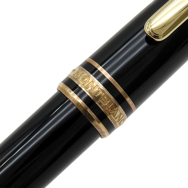 モンブラン Montblanc ローラーボール マイスターシュテュック ゴールドコーティング クラシック ブラック×ゴールド GP プレシャスレジン ボールペン インク切れ