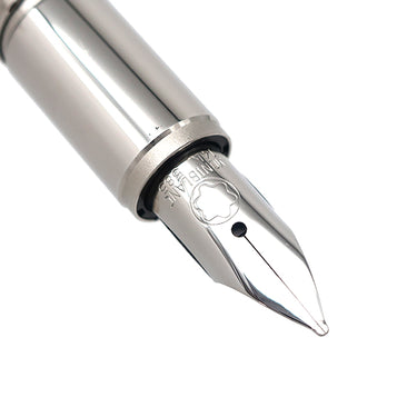 モンブラン Montblanc スターウォーカー メタル ラバーライン 8854 ブラック×シルバー メタル ラバー K14(ペン先) 万年筆 中字 カートリッジ式