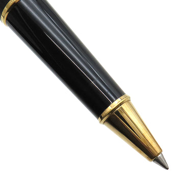 モンブラン Montblanc ローラーボール マイスターシュテュック ゴールドコーティング クラシック ブラック×ゴールド GP プレシャスレジン ボールペン インク切れ