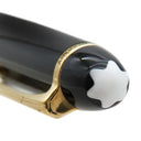 モンブラン Montblanc ローラーボール マイスターシュテュック ゴールドコーティング クラシック ブラック×ゴールド GP プレシャスレジン ボールペン インク切れ
