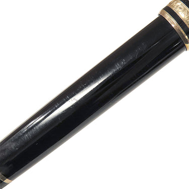 モンブラン Montblanc ローラーボール マイスターシュテュック ゴールドコーティング クラシック ブラック×ゴールド GP プレシャスレジン ボールペン インク切れ