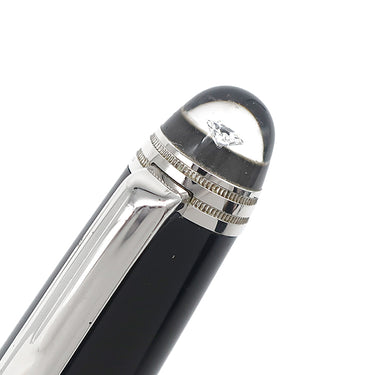 モンブラン Montblanc マイスターシュテュック PIX 1Pダイヤ ブラック×シルバー メタル プレシャスレジン ダイヤモンド ボールペン 黒インク 筆記確認済み