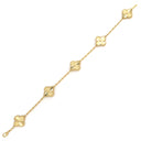 ヴァンクリーフアーペル Van Cleef & Arpels ヴィンテージ アルハンブラ ブレスレット VCARP3JK00 イエローゴールド K18YG ブレスレット 750YG 5モチーフ ギヨシェ