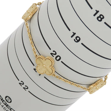ヴァンクリーフアーペル Van Cleef & Arpels ヴィンテージ アルハンブラ ブレスレット VCARP3JK00 イエローゴールド K18YG ブレスレット 750YG 5モチーフ ギヨシェ
