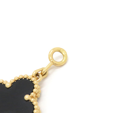 ヴァンクリーフアーペル Van Cleef & Arpels ヴィンテージ アルハンブラ VCARA41300 ブラック×イエローゴールド K18YG オニキス ブレスレット 5モチーフ 750YG 18K 18金