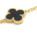 ヴァンクリーフアーペル Van Cleef & Arpels ヴィンテージ アルハンブラ VCARA41300 ブラック×イエローゴールド K18YG オニキス ブレスレット 5モチーフ 750YG 18K 18金
