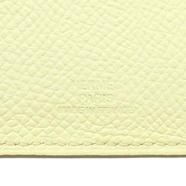 エルメス HERMES タルマックPM ジョーヌミルトン ヴォーエプソン パスポートケース シルバー金具 黄色 パスポートカバー