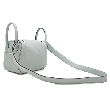 エルメス HERMES リンディ ミニ 20 ブルーグラシエ トリヨンクレマンス ショルダーバッグ ゴールド金具 青