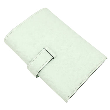 エルメス HERMES ベアン コンビネ ヴェルソ ヴェールペパーミント×アルザン ヴォーエプソン 三つ折り財布 シルバー金具 新品 未使用 薄緑 茶 新刻印