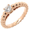 ヴァンクリーフアーペル Van Cleef & Arpels ペルレ ソリティア ダイヤ VCARO1WG00 ローズゴールド K18PG #52(JP12) リング 指輪 ピンクゴールド 11.5号