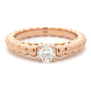 ヴァンクリーフアーペル Van Cleef & Arpels ペルレ ソリティア ダイヤ VCARO1WG00 ローズゴールド K18PG #52(JP12) リング 指輪 ピンクゴールド 11.5号