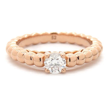 ヴァンクリーフアーペル Van Cleef & Arpels ペルレ ソリティア ダイヤ VCARO1WG00 ローズゴールド K18PG #52(JP12) リング 指輪 ピンクゴールド 11.5号