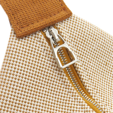 エルメス HERMES ブリッド ア ブラック カブリオル GM ビスキュイ トワルアッシュ ポーチ シルバー金具 トワルH ハンドバッグ バニティバッグ