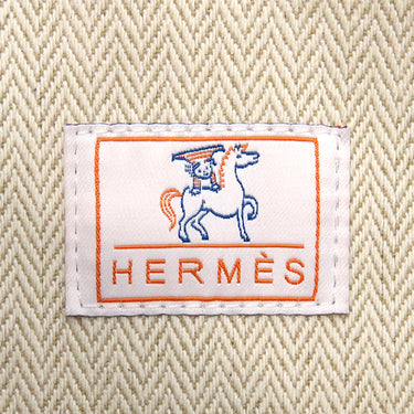 エルメス HERMES ブリッド ア ブラック カブリオル GM ビスキュイ トワルアッシュ ポーチ シルバー金具 トワルH ハンドバッグ バニティバッグ