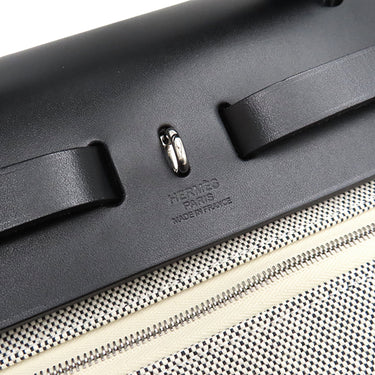 エルメス HERMES エールバッグジップPM 31 ルトゥルネ ブラック トワルキャドリーユ ヴァッシュハンター 2WAYバッグ シルバー金具