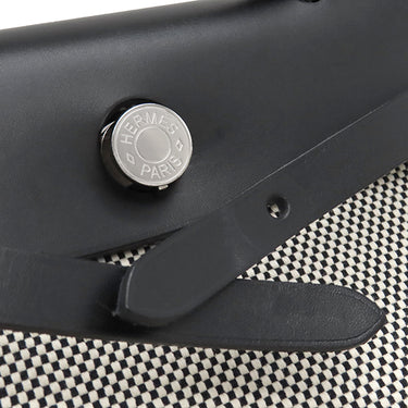 エルメス HERMES エールバッグジップPM 31 ルトゥルネ ブラック トワルキャドリーユ ヴァッシュハンター 2WAYバッグ シルバー金具