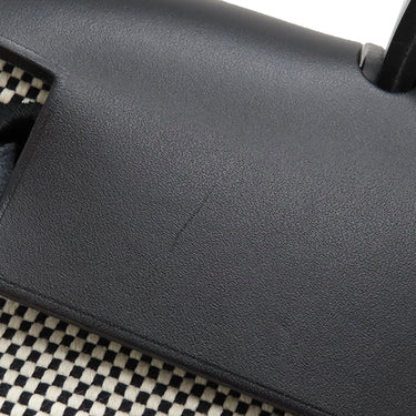 エルメス HERMES エールバッグジップPM 31 ルトゥルネ ブラック トワルキャドリーユ ヴァッシュハンター 2WAYバッグ シルバー金具