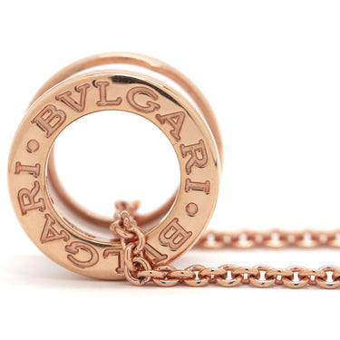 ブルガリ BVLGARI ビーゼロワン ネックレス 346082 ピンクゴールドXホワイト K18PG セラミック ネックレス B-zero1 ペンダント 18K 750PG 白 　