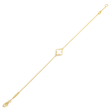 ヴァンクリーフアーペル Van Cleef & Arpels スウィート アルハンブラ  VCARF68800 パールホワイトXイエローゴールド K18YG マザーオブパール ブレスレット 白 Au750 18K