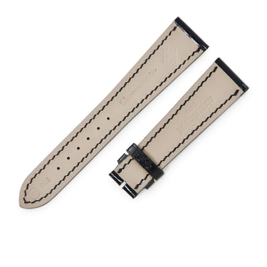 パテックフィリップ PATEK PHILIPPE 純正 ブラック クロコダイル 腕時計パーツ 未使用 替え クロコ バンド ベルト ストラップ シャイニー 艶有り 20ｍｍ ブラック 黒