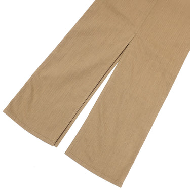 エルメス HERMES ロングスカート ベージュ コットン #34 スカート シルバー金具 薄茶 セリエボタン