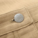 エルメス HERMES ロングスカート ベージュ コットン #34 スカート シルバー金具 薄茶 セリエボタン