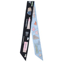 エルメス HERMES ツイリー ブラック×ピンク×マルチカラー シルク スカーフ 【IN THE POCKET/イン ザ ポケット】